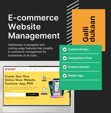 Unicorn Soft Labs The image features a graphical user interface diagram related to Gallidukaan, an e-commerce management platform.