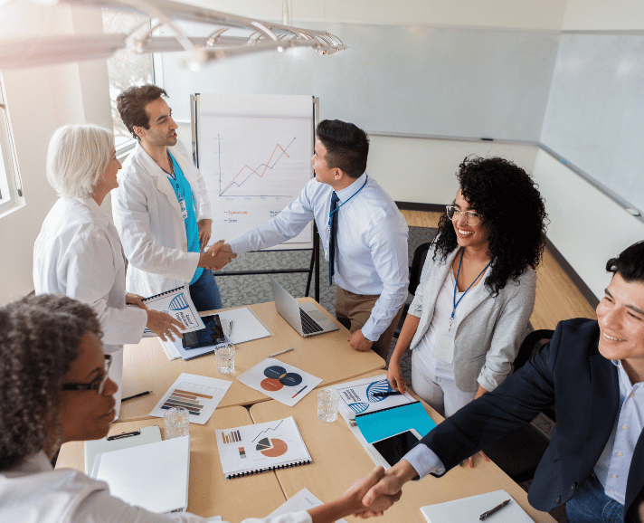 Unicorn Soft Labs Hospital Doctors Shaking Hands