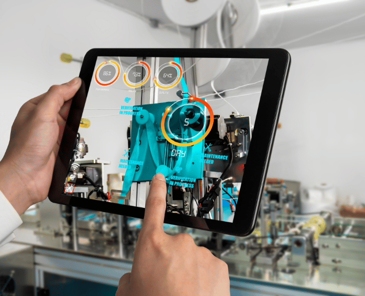 Unicorn Soft Labs a android tab clicking images of manufacturing machine