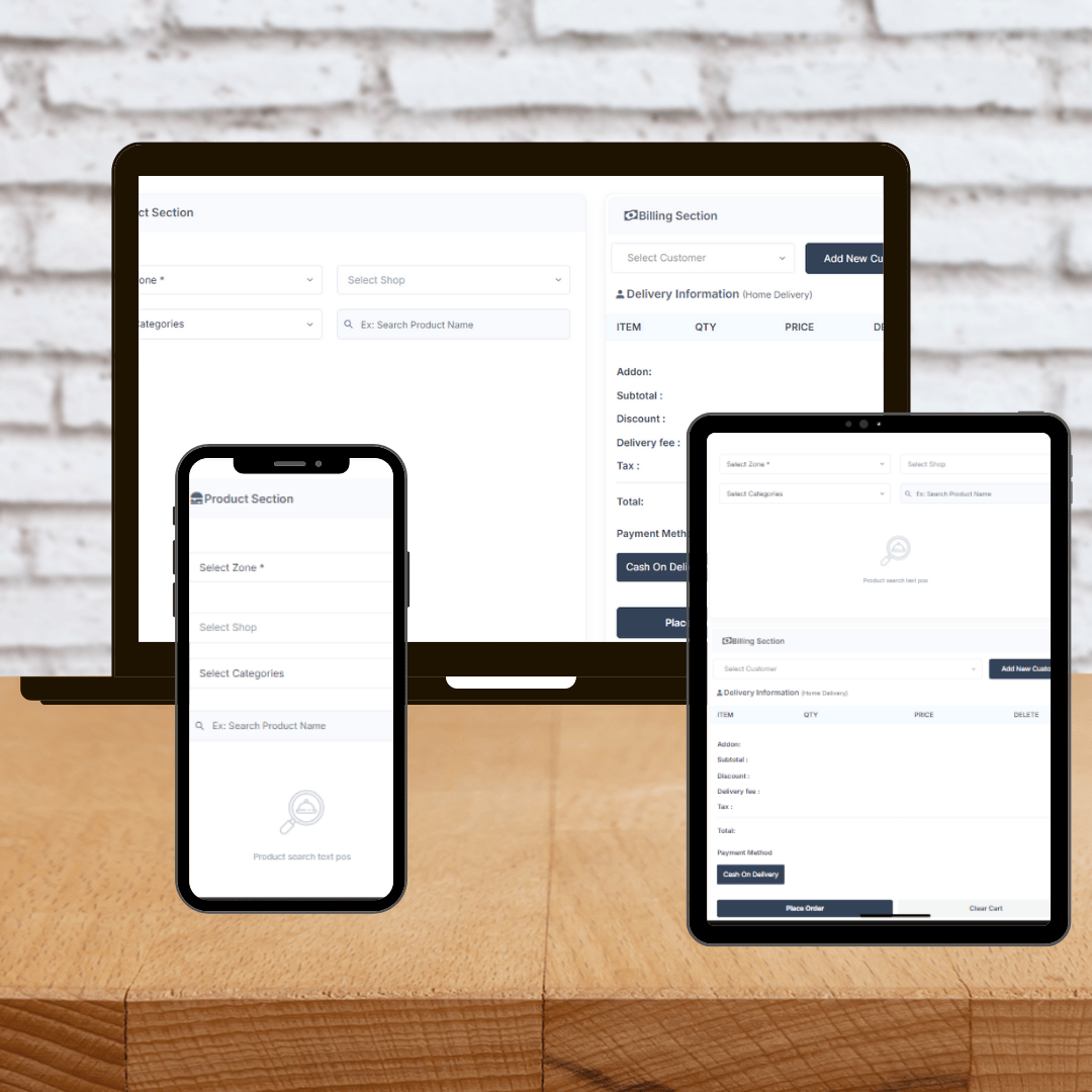 Unicorn Soft Labs POS dashboard software in mobile, tab, and laptop